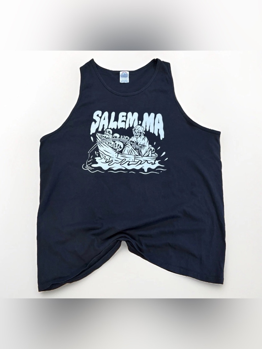 Vintage Salem, MA Men's Tank Top Size XL Delta Halloween Witch Skulls
